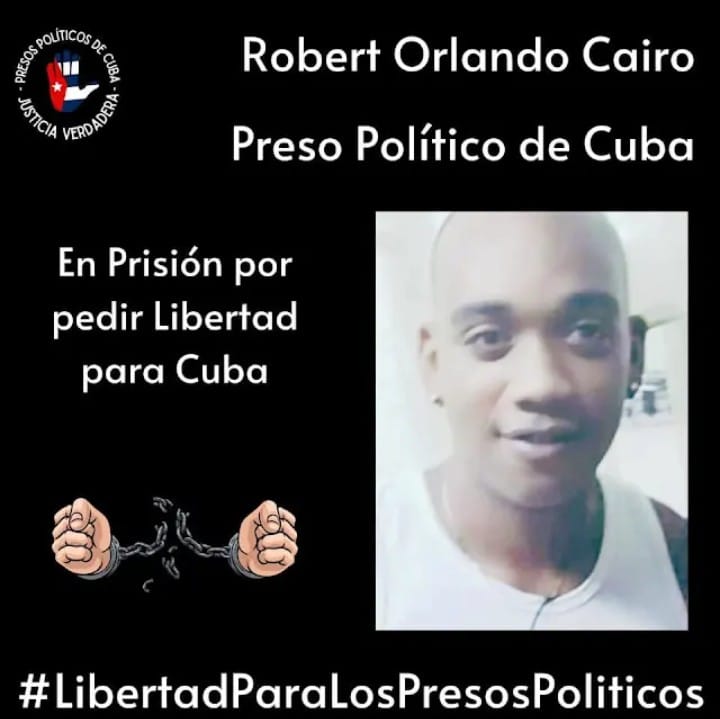 DavidR9258's tweet photo. Robert Orlando Cairo

#ProhibidoCallar ante la injusticia!
Más de 1200 #PresosDeCastro dentro de las mazmorras Castristas.
EXIGIR libertad no es delito!

#LibertadParaLosPresosPoliticos
#AbajoLaNarcoDictaduraCastrista
#AbajoElComunismo
#PatriaVidaYLibertad https://t.co/FkmkmseLBt