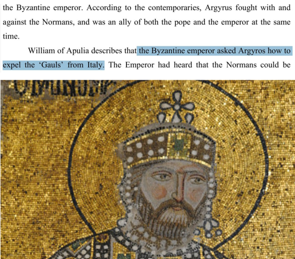 Michssspp82096's tweet photo. The 11th century saw a revival in the use of the term "Gaul", both as an exonym and endonym.

The  Normans, for instance,  are repeatedly referred to as "the Gauls" in the works of the chroniclers William of Apulia and Ralph of Caen. https://t.co/psDKnSahad