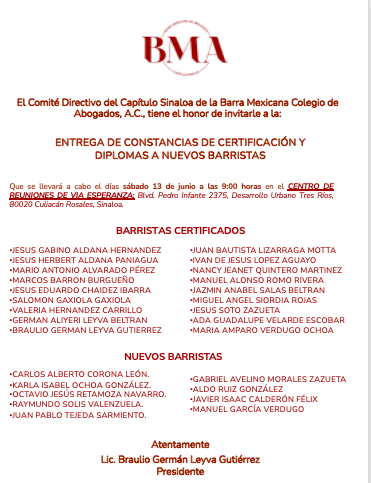 BMASinaloa's tweet photo. El próximo sábado en la sesión desayuno reconoceremos a nuestros Barristas. https://t.co/VEM6S8sT1Z