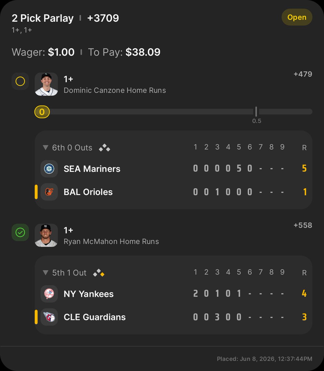 4DFoTV's tweet photo. @HomeRunPredict Does Canzone got me? https://t.co/LXHX5RpW0o
