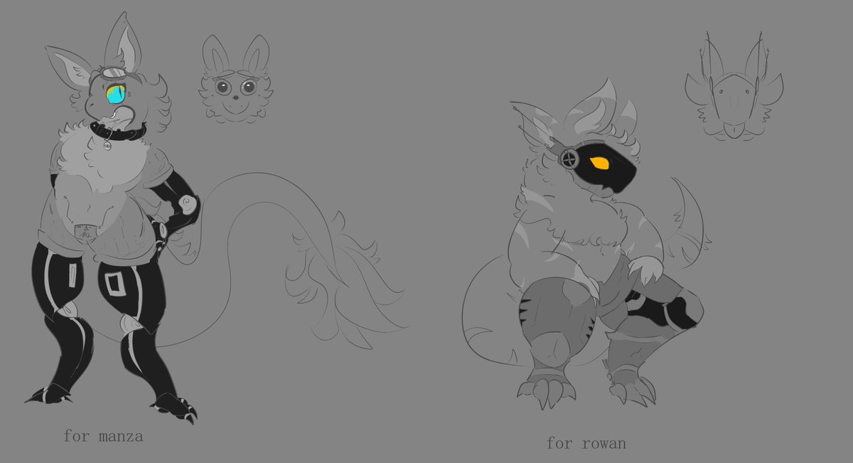 northlightsky's tweet photo. test sketches for friends! 
(in order: @mztx (on🦋), @RowanThistle, @Somegarbage1, @Pantheggon, @Gaydelass2) https://t.co/ZxYwmsQIxj