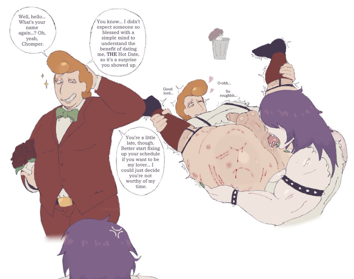 tornicock's tweet photo. can't stop drawing hot date being abused (To Be Fair he'd like that) https://t.co/80UuJbK5ti