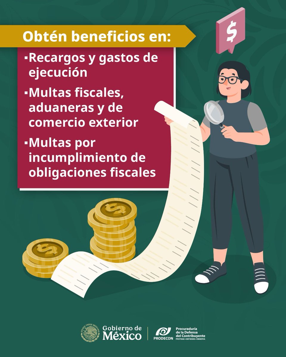 ProdeconMexico's tweet photo. ¿Quieres conocer más sobre el Programa de Regularización Fiscal 2026? 🤓

Acércate a #PRODECON. 💬📊

¡No lo dejes para el último momento! Recuerda que el Programa concluye el 31 de octubre de 2026. 📅✨

📩 Escríbenos: atencionalcontribuyente@prodecon.gob.mx 

📞 Llámanos: 55 1205 9000 opción 3 (CDMX) | 800 611 0190 opción 3 (interior del país) 

📱 Chatea en línea: https://t.co/FtUR3rcX7X 

📍 Ubica tu Delegación: https://t.co/wjLMMsTeeT

#PorTiEstamosAquí