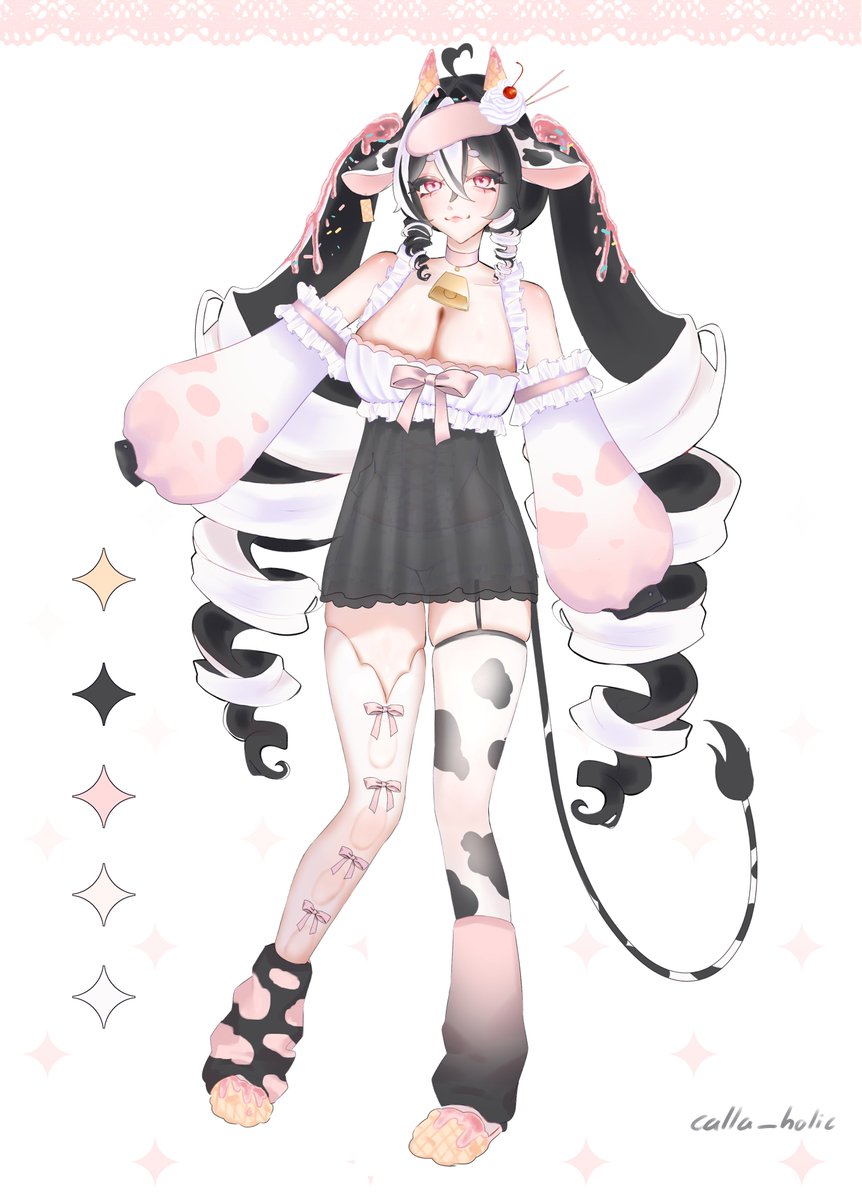 calla_holic's tweet photo. ₊˚⊹ ᰔ Sleepy Ice cream Cow  ₊˚⊹ ᰔ    
✦  Set price adoptable: $65  (monetized content included)     

 ♡ &amp; ⟳ are very appreciated!    
#adopt #characterdesign #vtuber   
More info ↓ https://t.co/8ks9B3bLOW