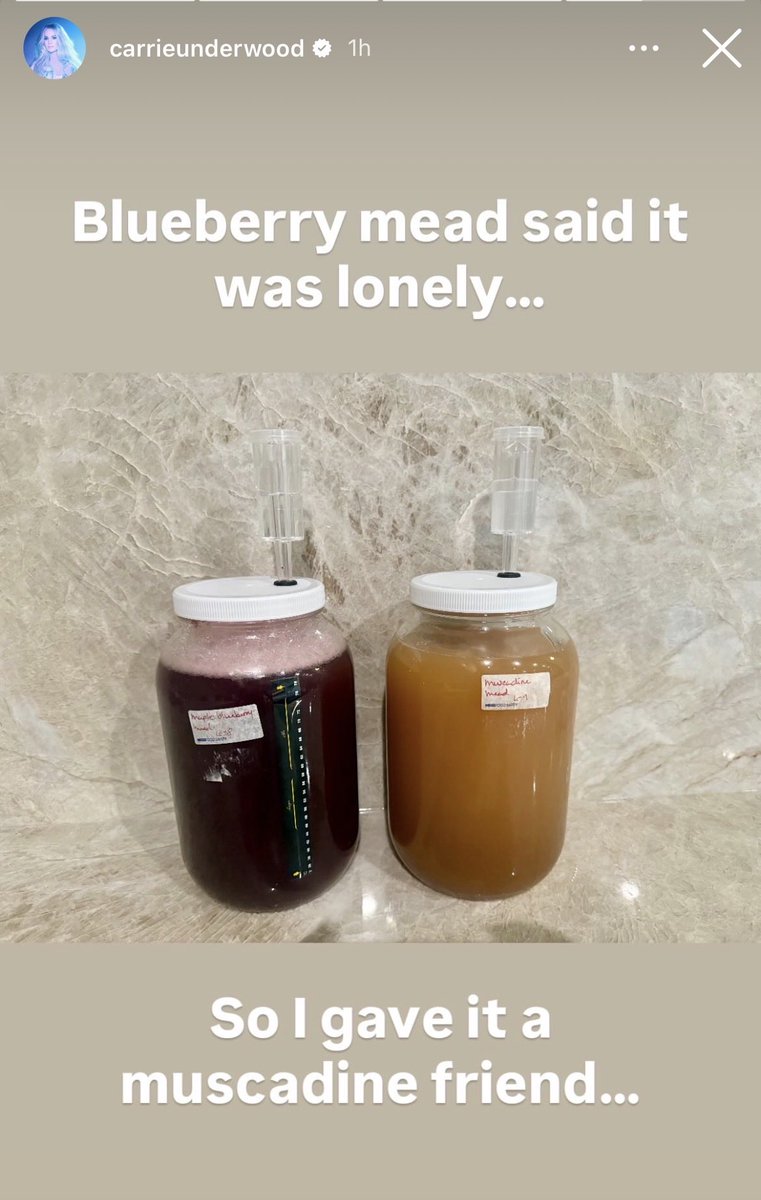 CountryMer11's tweet photo. Carrie is fermenting more things.  Be careful! 🤣

@carrieunderwood https://t.co/sxng9PB5rC