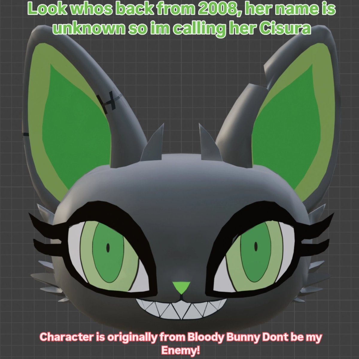 Frozen_Azaleas's tweet photo. Finally done after 3 days. Its a shame she doesn't have a name  because she looks so cool. Idk why she only has 1 official image in existence about her and its from 2008.  #Roblox #BloodyBunny https://t.co/W7QZMhiix4