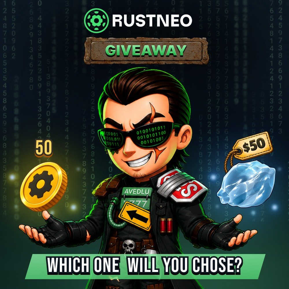 vloot_io's tweet photo. $50 Giveaway 💸

✅ Follow @rustneogg &amp; @vloot_io
✅ Like, Retweet and Tag a friends

Winner drawn in 8 days, good luck 🥰 https://t.co/lOzwkjyIr8