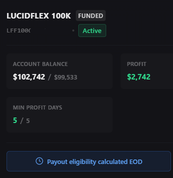 theibtrader's tweet photo. Maaaaaan do I love seeing that button on @TradingLucid....

Can't touch that now so better get on the other accounts.... 

which have also started well today with @Tradeify 

$MNQ $NQ $NDX $NDAQ $SPY $SPX $QQQ $RTY $GC $GOLD $XAU $XAG $SILVER $IWM $MYM $YM $DJIA $BTC $ETH $DOGE $XRP #btc #bitcoin #eth #xrp #doge #mnq #nq #spx #spy #es #mes #nq #mnq #trading #daytrading #futures #nasdaq #scalping #mgc #gc #gold #silver #xau #xag