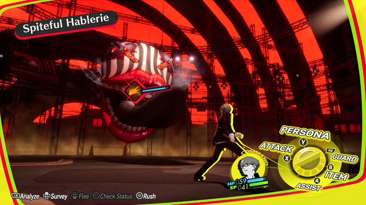 osu_MeovvCAT's tweet photo. Persona 4 Revival does not feature a "Tactics" button in any of its combat screenshots.

P4R might be the first modern Persona game to not even feature the option to let party members choose their own actions. https://t.co/0D0G6gmSvh