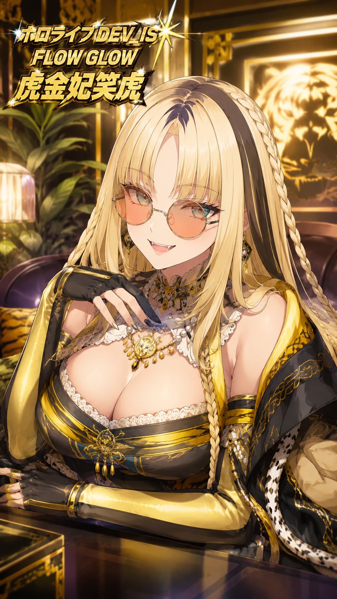 Ck8nl85BM159213's tweet photo. #ホロライブ
#hololive
#FLOW_FLOW
#虎金妃笑虎
#AIイラスト
虎金妃笑虎4点セット4週目。 https://t.co/huQz8WbNQ8