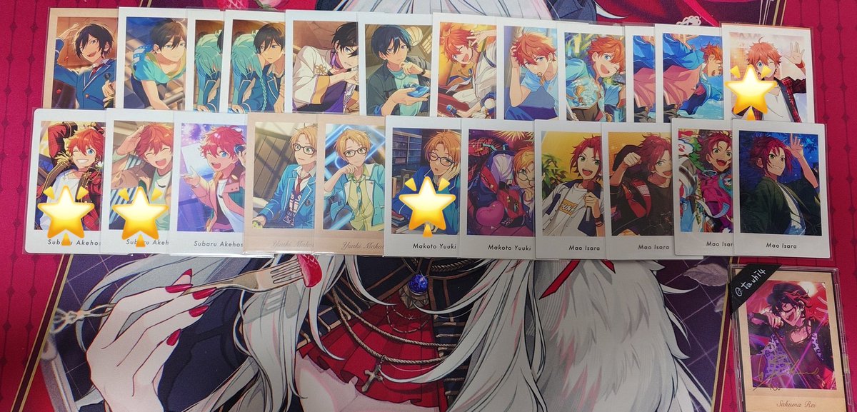 RRP_yz's tweet photo. @taruhi4 お返事遅くなってしまい申し訳ありません。
お声かけ・プロカ確認ありがとうございます🌷

も��可能であれば、ご希望の９点と画像お借りして🌟を付けた８点での交換はいかがでしょうか？

ご検討よろしくお願いいたします。 https://t.co/P4pnZRyhw4