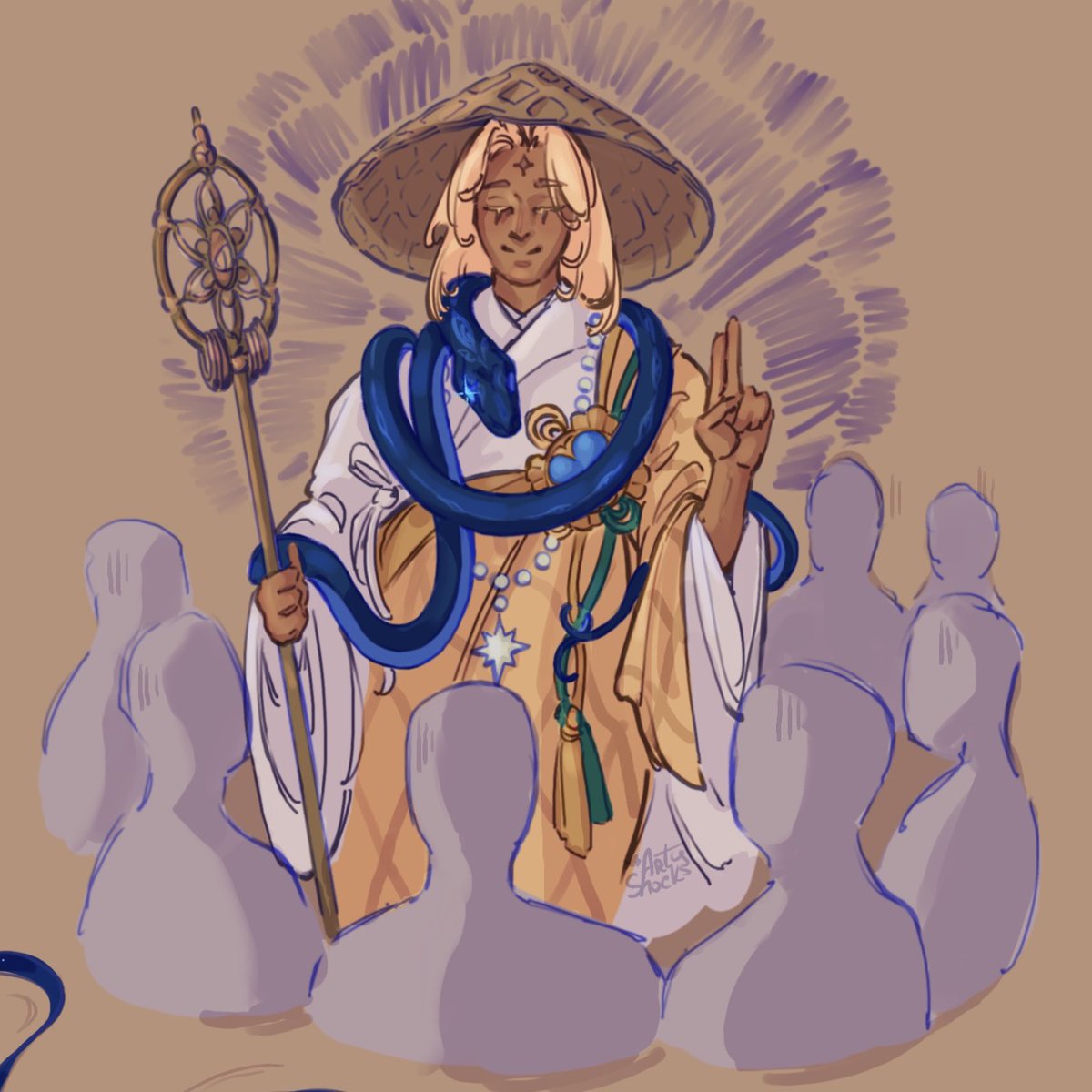 ArtyShocks's tweet photo. Young Peak Lord and his shoulder-sized Calamity

#purevanilla #shadowmilk #crk #au https://t.co/rluV17eN7t
