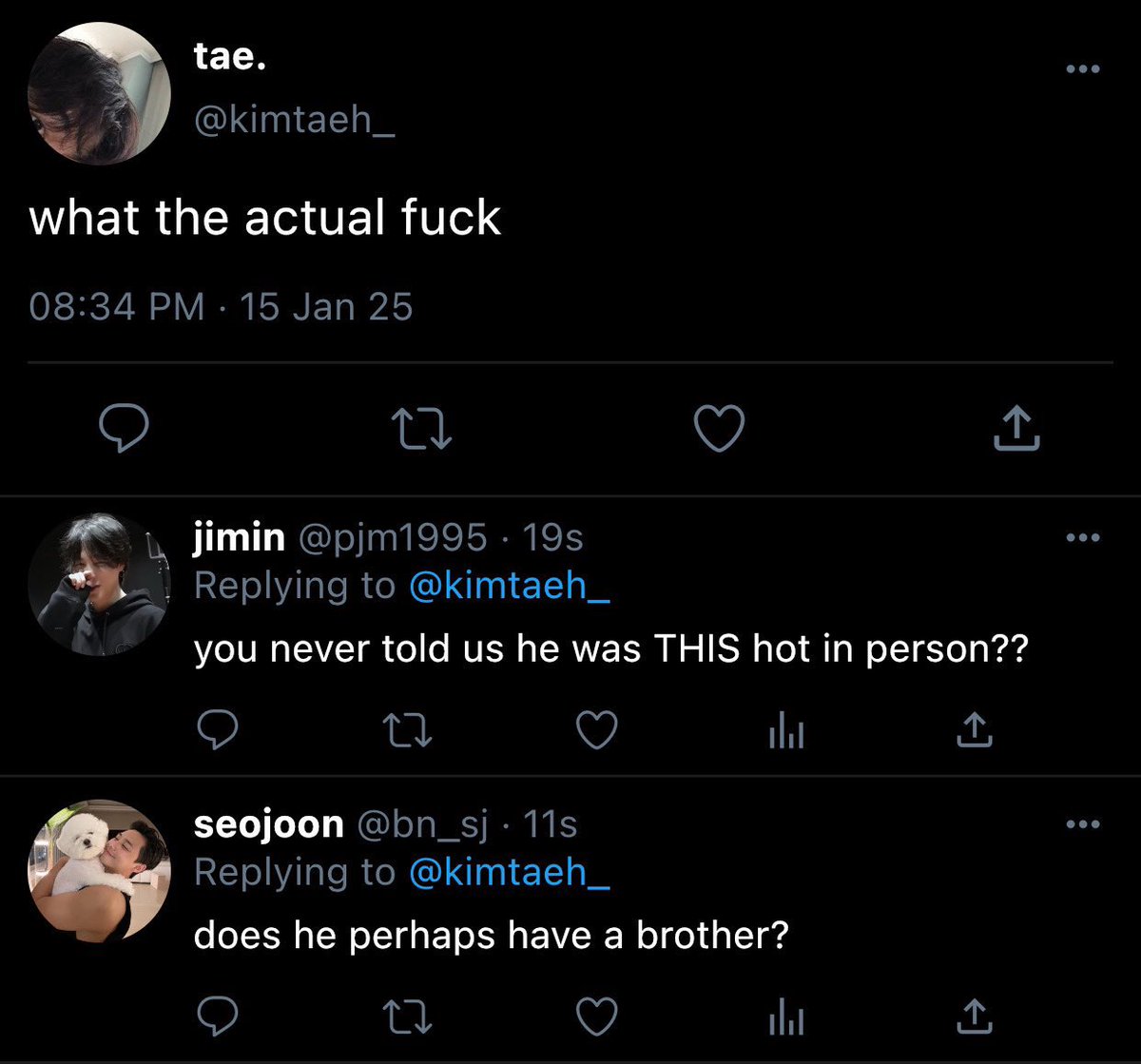 kvavcado's tweet photo. #taekookau “jeongguk is real?” https://t.co/1vm4F24Oin
