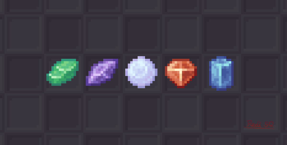 Redi_SquL's tweet photo. Some Mysterious Magical Gems🧐💎
#Minecraft #pixelart https://t.co/asmzMtfh5U