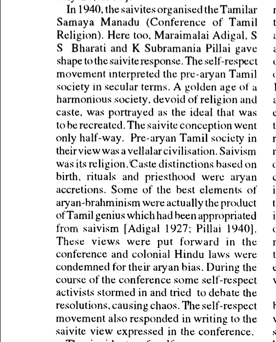 cheeerestha's tweet photo. it was but the tamil nadu movement arguably had more genuinely revolutionary members that wanted to move past a simple vellalar coup (although that didnt materialize). the self respect movement's interaction with the shaiva siddanthites is a good example https://t.co/qGmJOle8Io