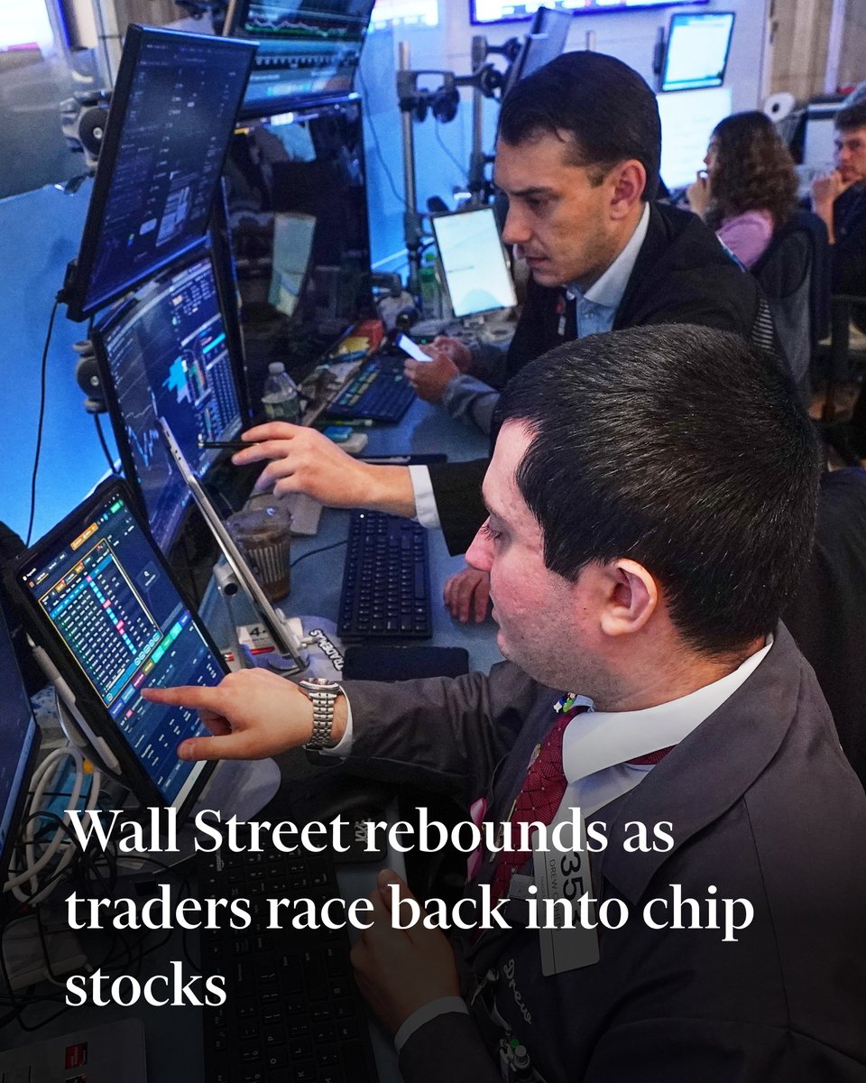 US stocks rebound, led by AI-linked chipmakers