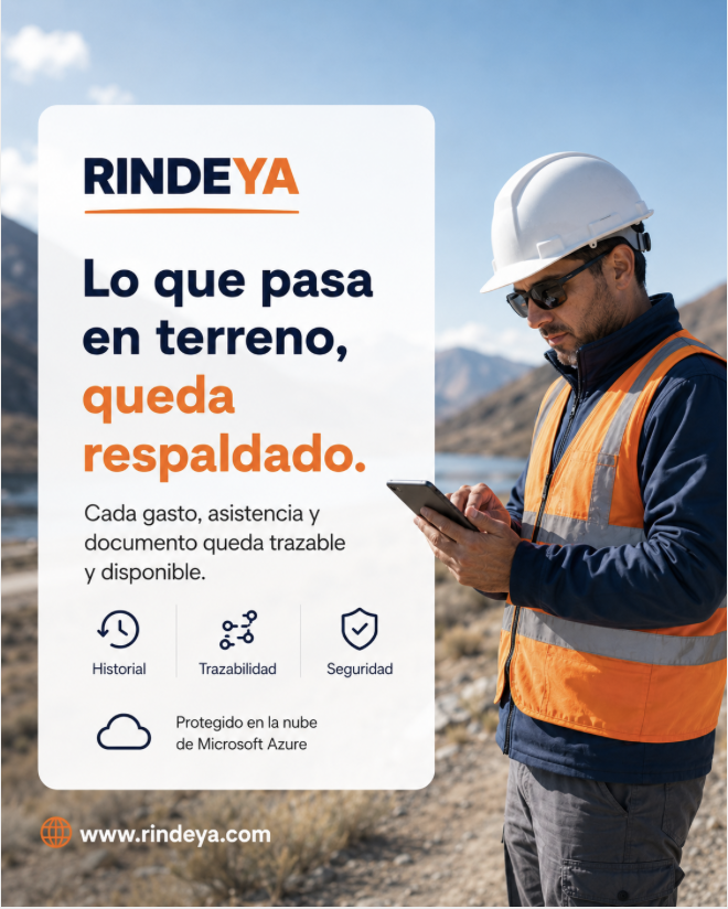 RindeYA_'s tweet photo. #rindeya https://t.co/SRgRSULacX Lo que pasa en terreno, queda respaldado. 

🔵 Cada gasto sin respaldo, cada asistencia mal registrada, cada documento perdido y cada aprobación informal te quitan control.

🔵 RindeYa convierte ese desorden en información digital, trazable... https://t.co/TsEYTIKodd