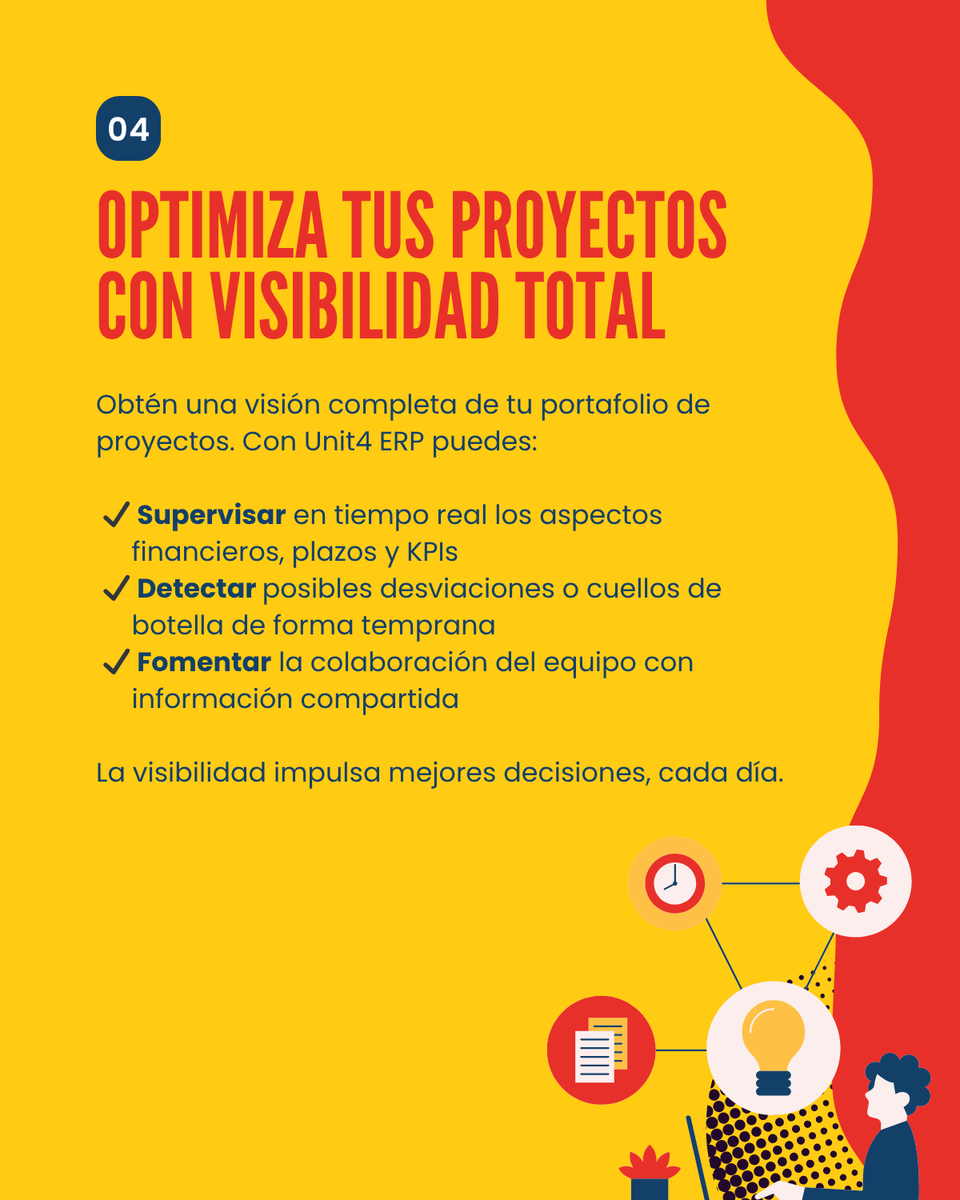 GCON4Group's tweet photo. 🔍 Visibilidad total con Unit4 ERP:
✔ KPIs, costes y plazos en tiempo real
✔ Detección temprana de desviaciones
✔ Mejor colaboración

Decisiones más rápidas, proyectos más controlados.

#ERP #Ingeniería #DataDriven https://t.co/yhsQs0CLJA