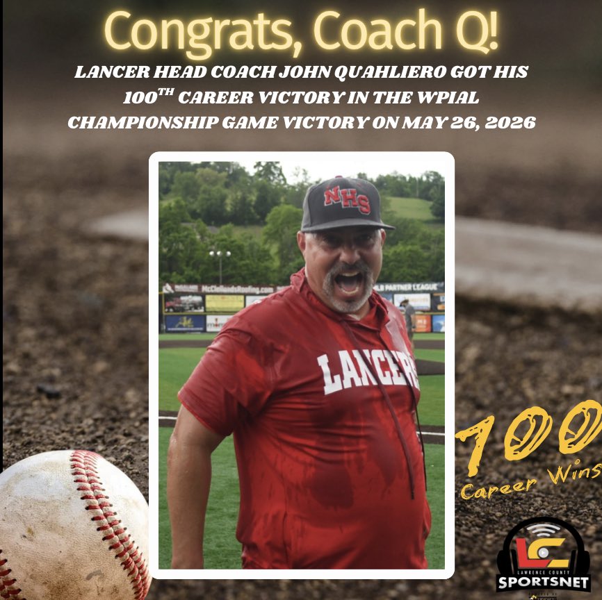 LCSportsNet's tweet photo. Congrats, Coach Q! And WAY TO GO LANCERS on an incredible season! @NHS_LANCERS https://t.co/bzqwUngbok