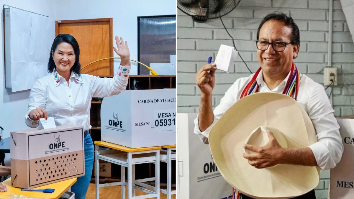 chvnoticias's tweet photo. Tensión por elección presidencial en Perú: Con el 95% de las actas, Sánchez supera a Fujimori por 42 mil votos

Más detalles acá ▶️ https://t.co/kUnVFkGHEa https://t.co/jZMOUN2mrK