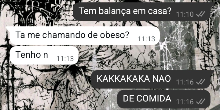 Pietrinha3280's tweet photo. Prints das nossas conversas idiotas do zap — a thread - pt. 5 https://t.co/gedacgKNQf