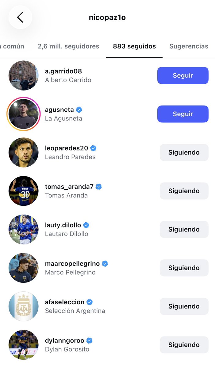 elmuroxeneize's tweet photo. Hablemos que nico paz es tan bostero que sigue a Dylan Gorosito. Lo milita hasta el. https://t.co/drxscgvx6B