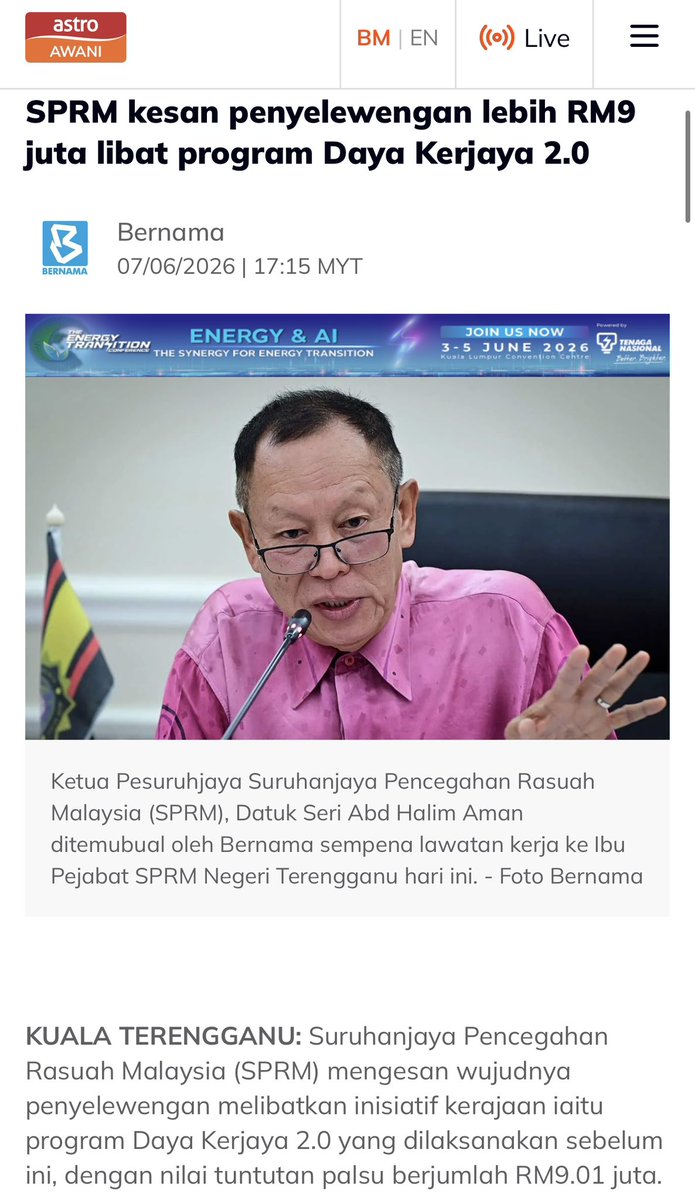 DrAzmanAziz's tweet photo. Menerusi kawalan dalaman, Bahagian Anti-Fraud Etika dan Integriti (AFEI) PERKESO mengesan berlaku tuntutan insentif program Daya Kerjaya yang meragukan pada hujung 2024. Tanpa berlengah, risikan dan tinjauan di lapangan dilaksanakan untuk mengumpul bukti mencukupi sebelum -- https://t.co/V6DHKTdOMM