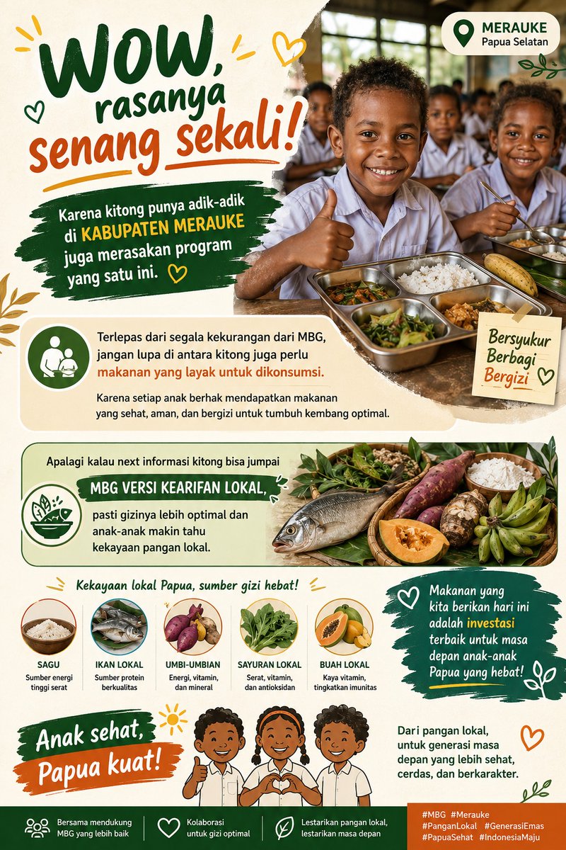 macesonyaa's tweet photo. Anak sehat, Papua Kuat, MBG untuk Papua. Kemudahan akses pendidikan mewujudkan Generasi Pintar Papua. Sekolah Rakyat Papua
#InfoPapua https://t.co/w0F59qM9De