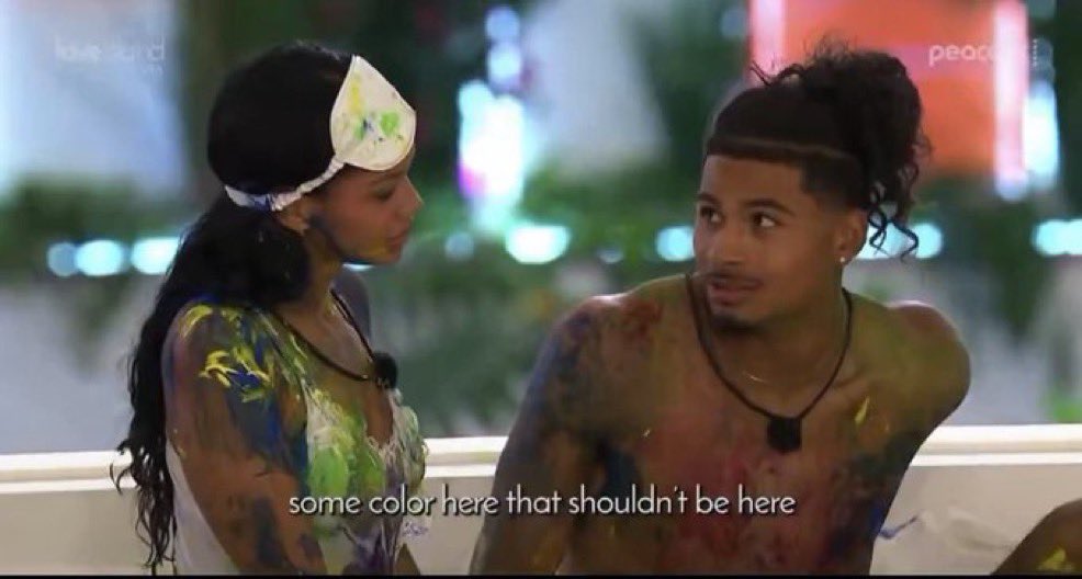 archerseva's tweet photo. lowkey melanie my type of crazy bc wym she immediately clocked there was a color that wasn’t supposed to be there????😭😭😭😭  #loveislandusa https://t.co/Wg7PCSTpz9