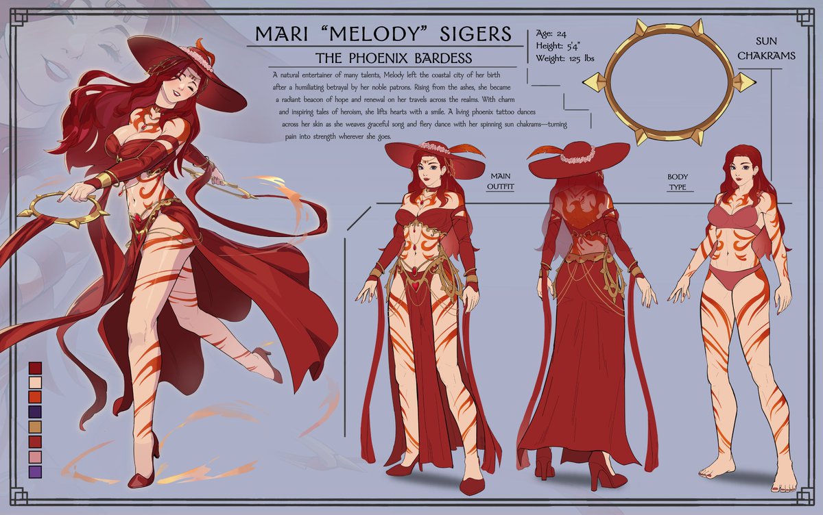 NeonLaboratory's tweet photo. Character Sheet for Mari "Melody" Sigers
Congratulations to @melodysigers for winning the raffle!
It was a pleasure drawing your character. Thank you for participating and supporting us!
#neonlab #charactersheet #oc #fantasy https://t.co/n4xHw4PV0D