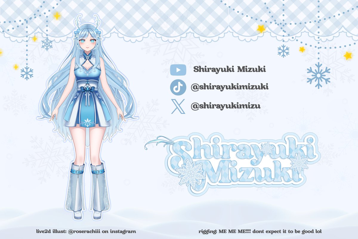 shirayukimizu's tweet photo. ˚₊‧꒰ა  MODEL REVEAL ໒꒱ ‧₊˚

finally! sekali lagi makasih banyak temen2 yg udah mampir untuk like dan repost! 🙆‍♀️🫶

perkenalkan, aku Mizuki! aku adalah ice phoenix yg berasal dari bulan 🌙❄️

これからよろしくお願いします‼
#VTuber #VTuberID #VTuberUprising #ModelReveal https://t.co/e5wZMhXQIb