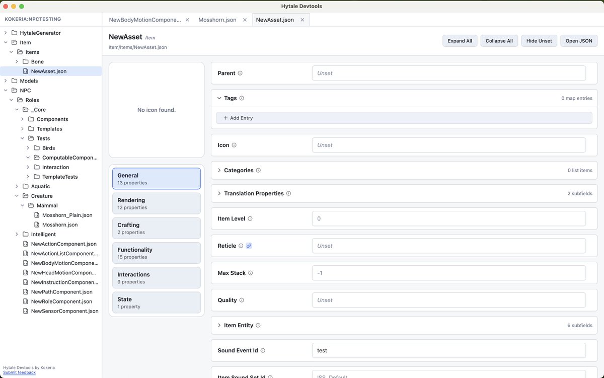 Hytale Devtools standalone app is coming along nicely :) Most of the ...