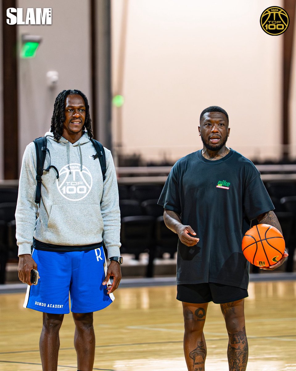 SLAM_HS's tweet photo. Rajon Rondo, Nate Robinson, Andre Drummond and Shaun Livingston at NBPA Top 100 Camp 🚨

@Top100Camp @TheNBPA @RajonRondo @nate_robinson @AndreDrummond https://t.co/I3lO2GR4Pw