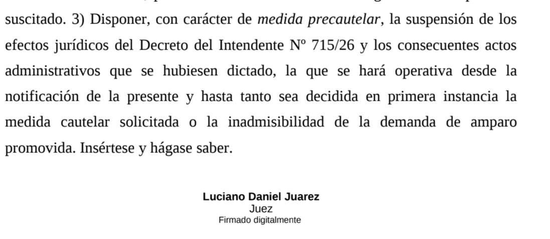 ricardorobins's tweet photo. Suspenden la obra del parque acuático
El juez Luciano Juárez dispuso "con carácter de medida precautelar la suspensión de los efectos jurídicos del decreto del intendente 715", que llamó a licitación.
Es la presentación que hizo Juan Monteverde. Se suma a la Juan Pedro Aleart https://t.co/lFwEIaBY1P