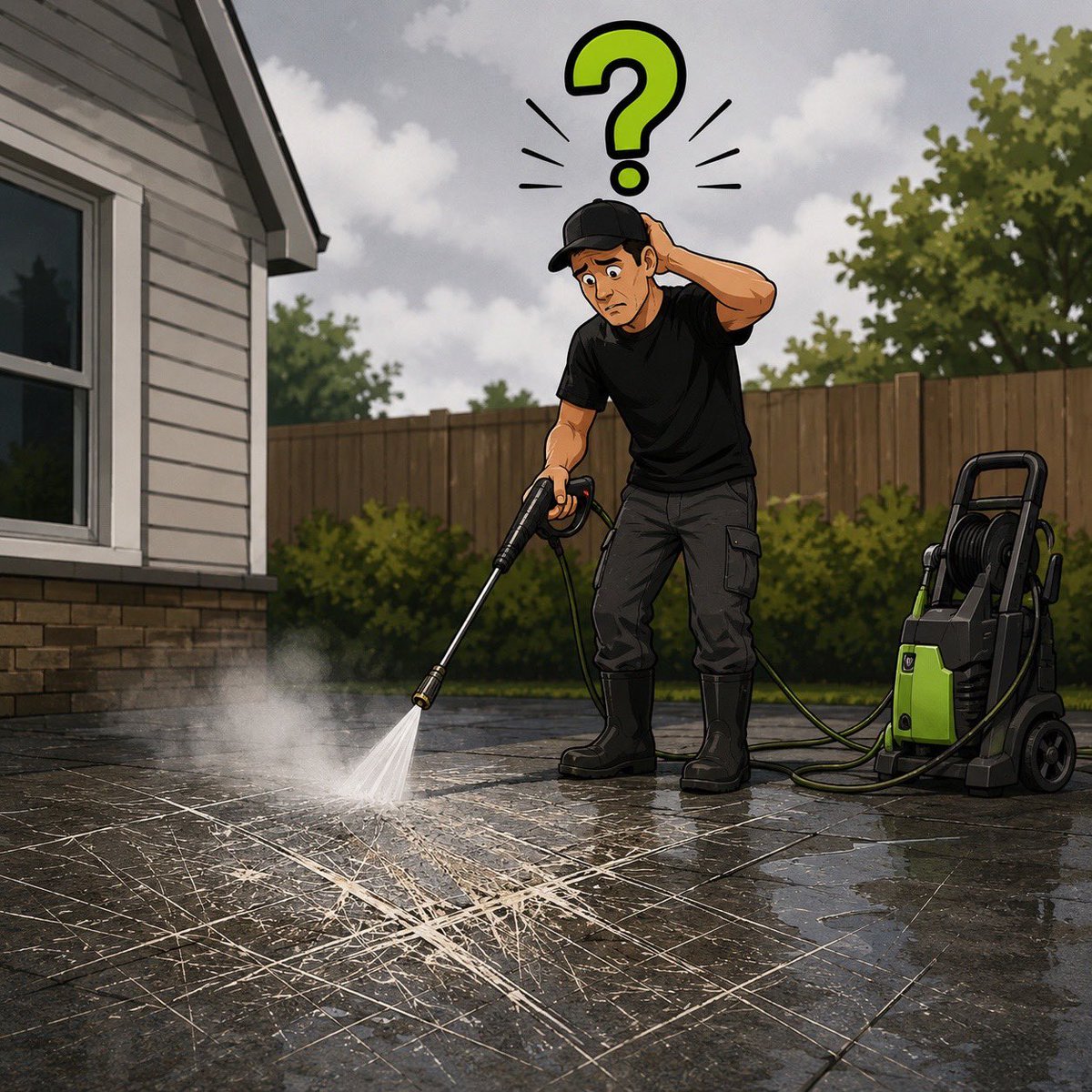 OpportunityScan's tweet photo. Pressure washing looks simple from a distance.

Pull the trigger.

Clean the surface.

Done.

The reality?

Too much pressure can damage a surface.

The wrong chemical can stain it.

The wrong technique can create a very expensive mistake.

What looks like a cleaning business often turns out to be a knowledge business.