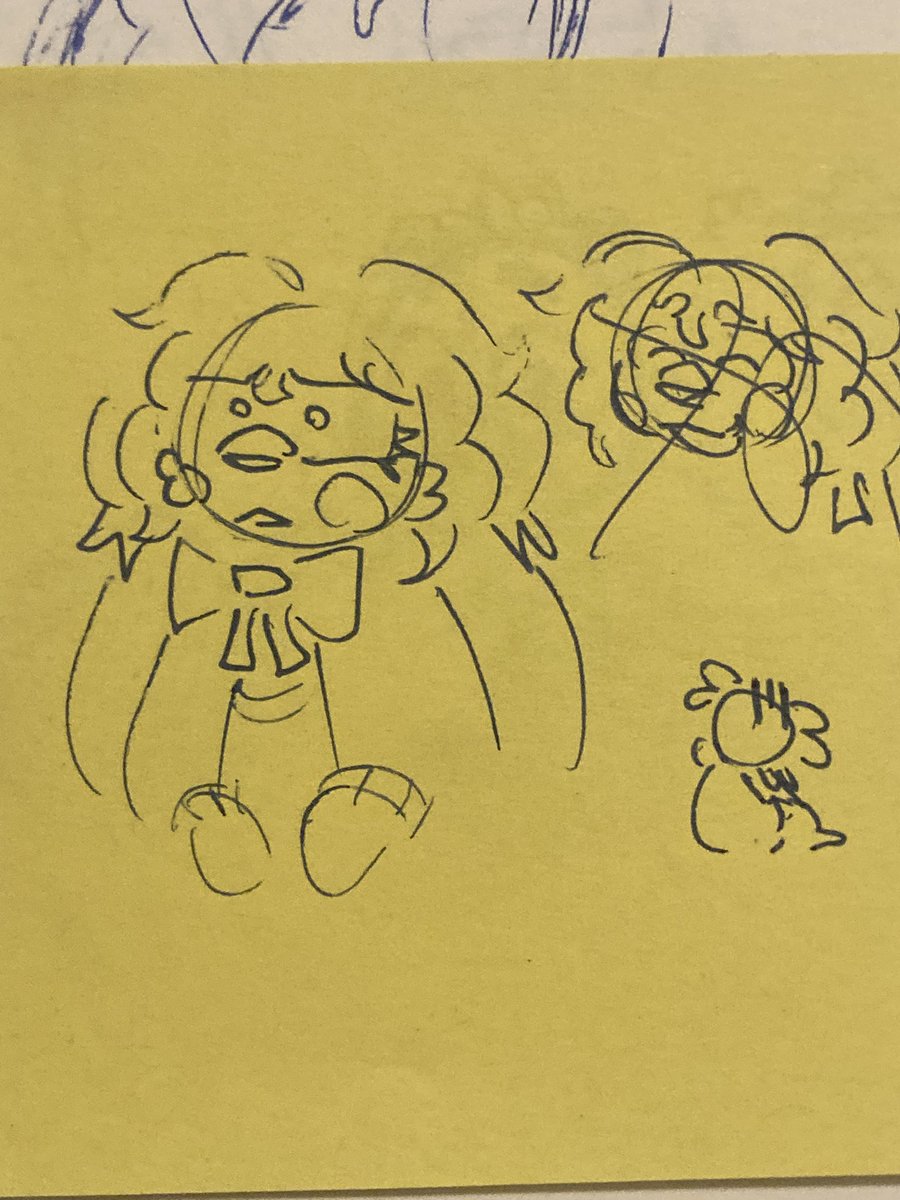 Scatter_Pattern's tweet photo. @CRUSHEDUPST4RS I think… i think this one might be A LITTLE hard. This is all i can give…

A lot of sticky notes were sacrificed for your silly lil character, oomf… https://t.co/qOXNVfHdrW