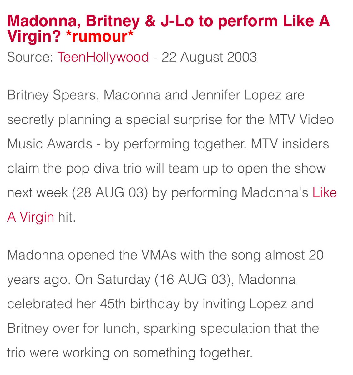thelegendaryjlo's tweet photo. This story is 100% true.

Anyone who was alive and into pop culture at the time knew that this was rumored and reported by Access Hollywood and Entertaintment Tonight.

There were also pap photos of Jennifer visiting Madonna’s home at the time. https://t.co/64T6GkywYc