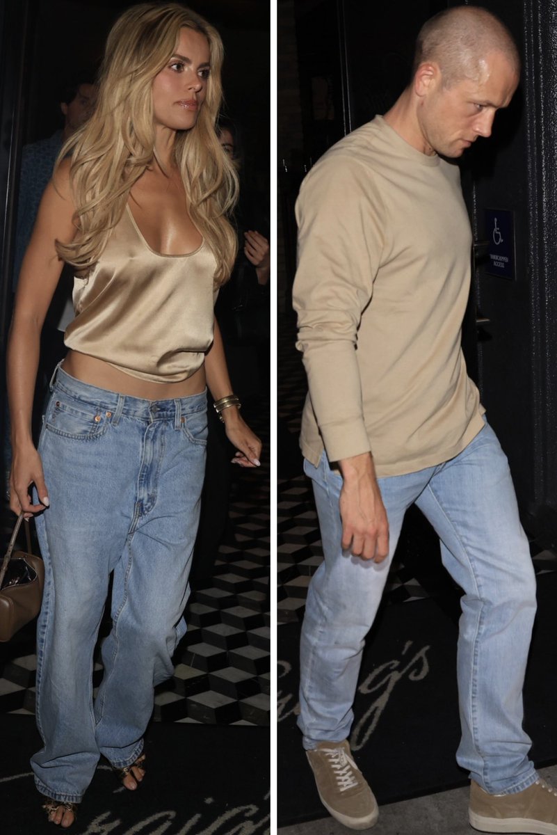 Taron Egerton & Brooks Nader have dinner with Brooks’ family last night ...