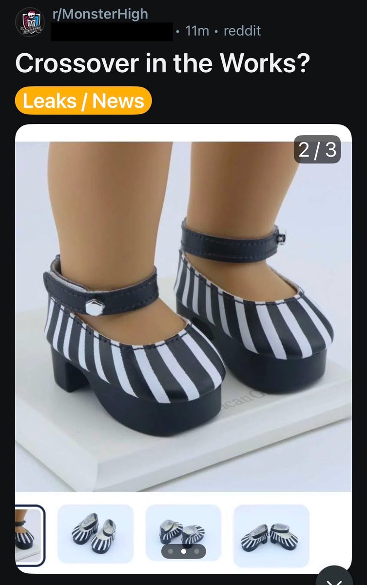 GlamFairySparks's tweet photo. Alleged leaked American Girl shoes 

Possible MH x AG collection coming soon? https://t.co/YSPC7KRH12