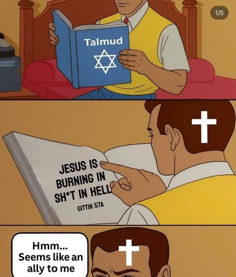 InquisitorVic's tweet photo. @NorskeMetalhead @theoghutz @VASenateGOP Yeah you need to read. Your primitive reasoning is dwarfed in comparison to those well versed in the judaizing of politics, history, and theology. https://t.co/2dTSqNADiU