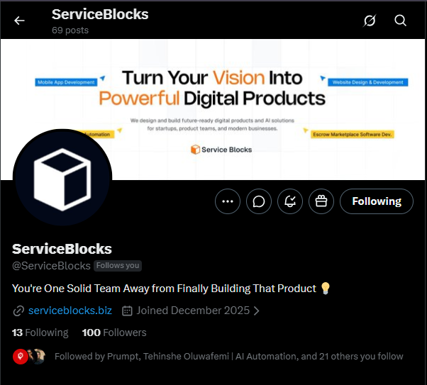 ServiceBlocks tweet picture