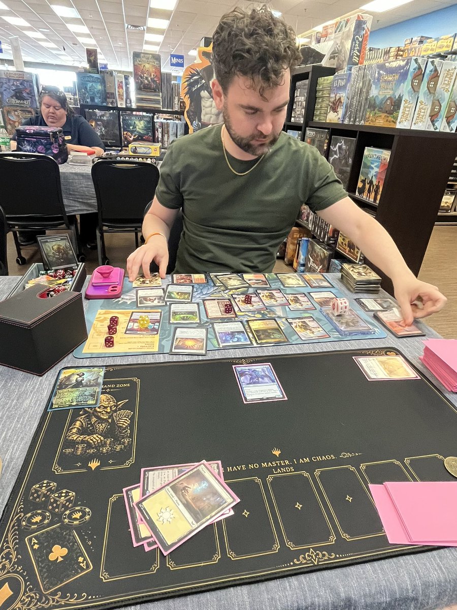 lvluplevi's tweet photo. I played an ungodly amount of Magic the Gathering this weekend. Anyone want to visit me in Vegas and play Commander? https://t.co/AbUzCcPz0v
