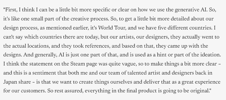 theblazingrush's tweet photo. this is crazy to me why even use ai if you're literally having your devs fly out to countries and take reference photos https://t.co/vMcWoq9o2G