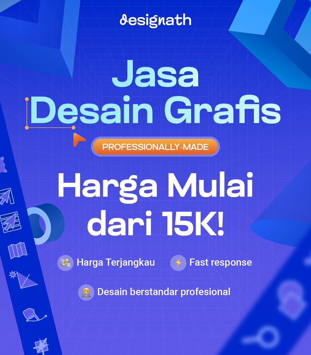 nathgallery's tweet photo. Desain yang rapi itu bikin orang lebih percaya sama bisnis kamu.

Mulai dari desain logo, poster, banner, sampai handle socmed bisa! Mulai dari 15K aja.

Info lengkap di link bio.

#GraphicDesign #GraphicDesignService #zonaba #zonauang #zonajajan https://t.co/kvwCEuzrUS