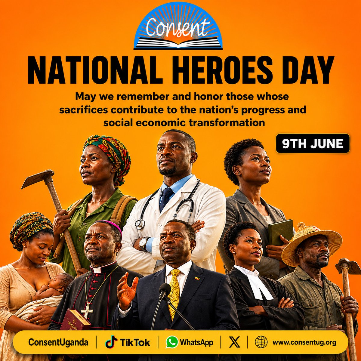 ConsentUganda's tweet photo. Today, #NationalHeroesDay, we celebrate the everyday heroes whose dedication &amp; sacrifice drive Uganda's progress &amp; social-economic transformation. #CONSENT, we recognize that consumer protection is built on the efforts of people who work tirelessly.
@kimehenrich https://t.co/8aMSKgyX7k