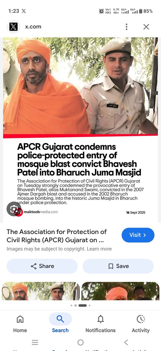 beingjunedshaik's tweet photo. Dear Respected @PMOIndia
Shree @narendramodi
The accused Bhavesh Patel #Terroris of @DargahCommitte Ajmer blast is again trying to break the unity of Hindus and Muslims in Bharuch Gujarat.Bharuch Ki 700 Saal Purani Jama Masjid Ko Tala Diya Gaya Hai 
@HamdanMohammed 
@HHShkMohd https://t.co/PwVEcZigNL
