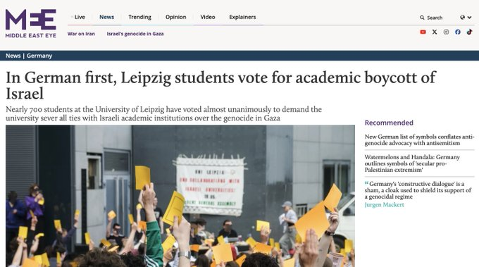 KarimAkramovic's tweet photo. "And strongest among the young."
Noch einmal: Egal: Ob #Leipzig , #Wien ....oder #DerStandard
Die Zukunft und junge Intelligenz pro 🇵🇸! https://t.co/EbCBrJ8Igw