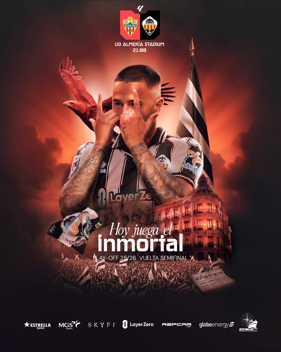 CDCastellon's tweet photo. ⚽ HOY JUEGA EL INMORTAL ⚽ 

🤍🖤 UNIÓN E ILUSIÓN 🤍🖤 

🆚 @U_D_Almeria 
🏟 UD Almería Stadium 
🗓 9 de junio
⌚ 21:00 h 

#AlmeríaCastellón 
#PPO👂 https://t.co/yHTlTLDrV5