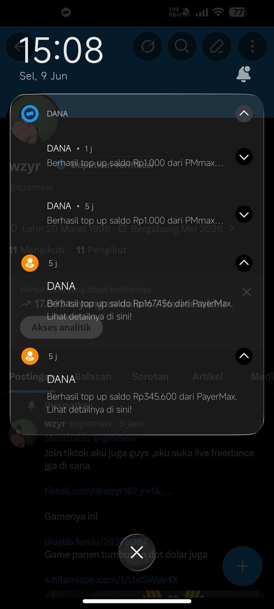 qromew's tweet photo. Terbukti 💯 masuk Dana ya
Game panen
https://t.co/P4irCWWOJo
Game puzzle ini

https://t.co/HaYIFbo53G https://t.co/AOAR9zNrG7