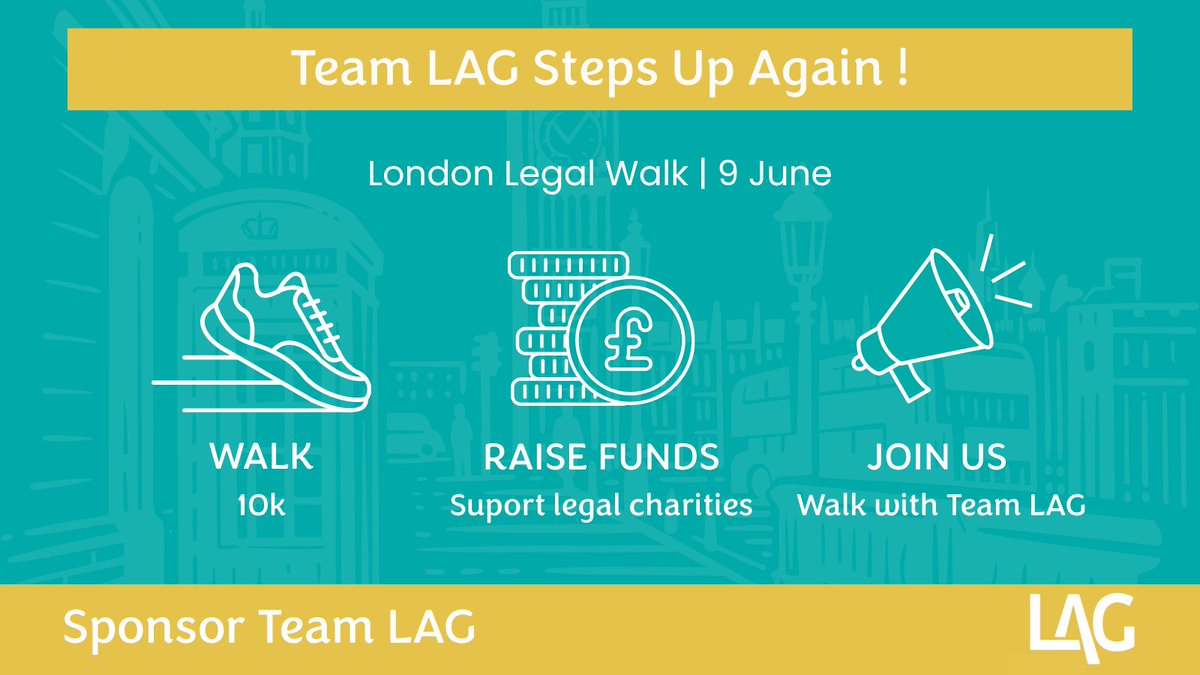 LegalActionGrp's tweet photo. 👣TODAY IS THE DAY!
We are walking the #LondonLegalWalk to raise funds for our work supporting #AccessToJustice.
LAG's vision is a legal system that excludes NO ONE, and upholds #Equality & #SocialJustice for all it serves.
Support #TeamLAG here➡️ https://t.co/hOkAMfI98a https://t.co/YN2s8kUi1V